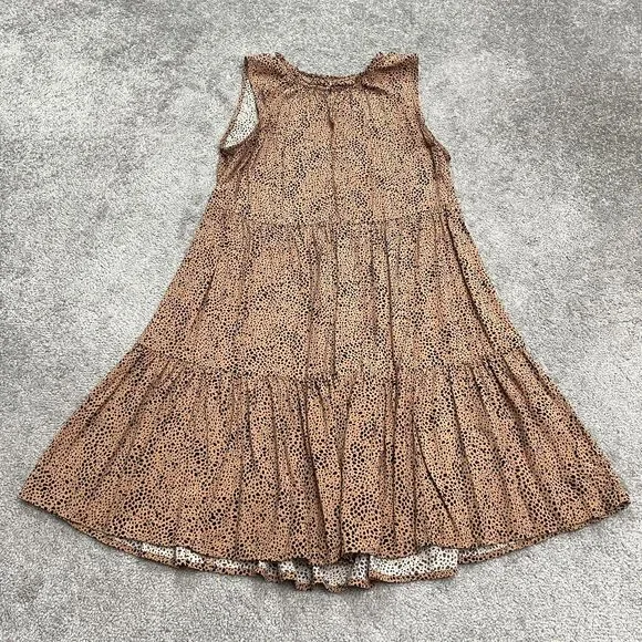 Old Navy Leopard A-Line Relaxed Midi Dress Womens Medium Brown Sleeveless Boho - Picture 11 of 13